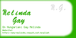 melinda gay business card